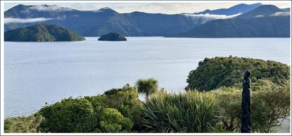 View over the Queen Charlotte Sound from Karaka Point Reserve