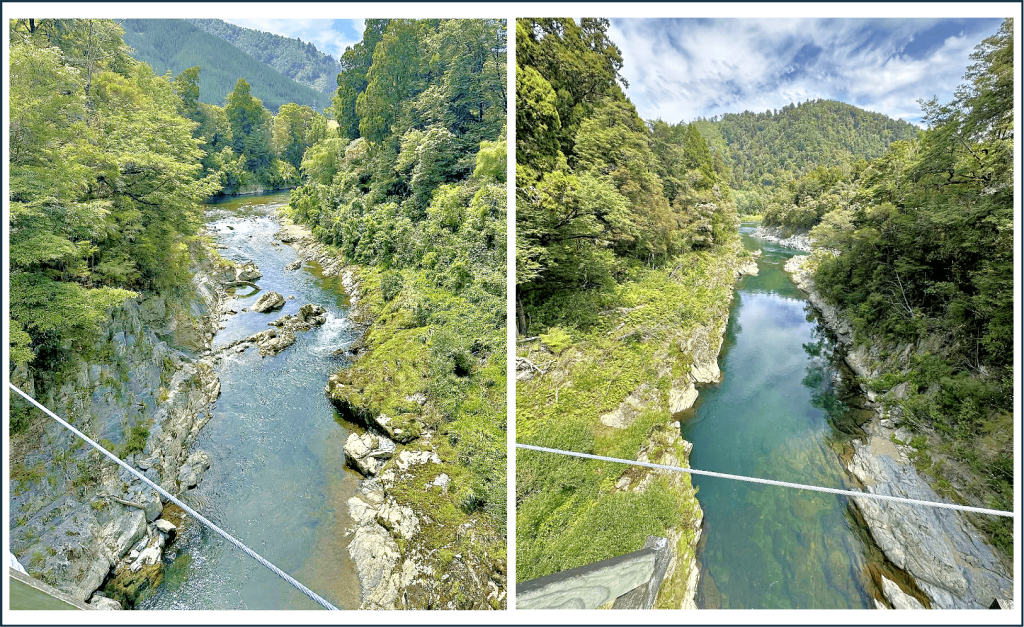 The Rai River north and south from the swing bridge